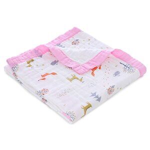 New Jay & Ava Baby/Toddler Muslin 100% Cotton Blanket - Pink Deer